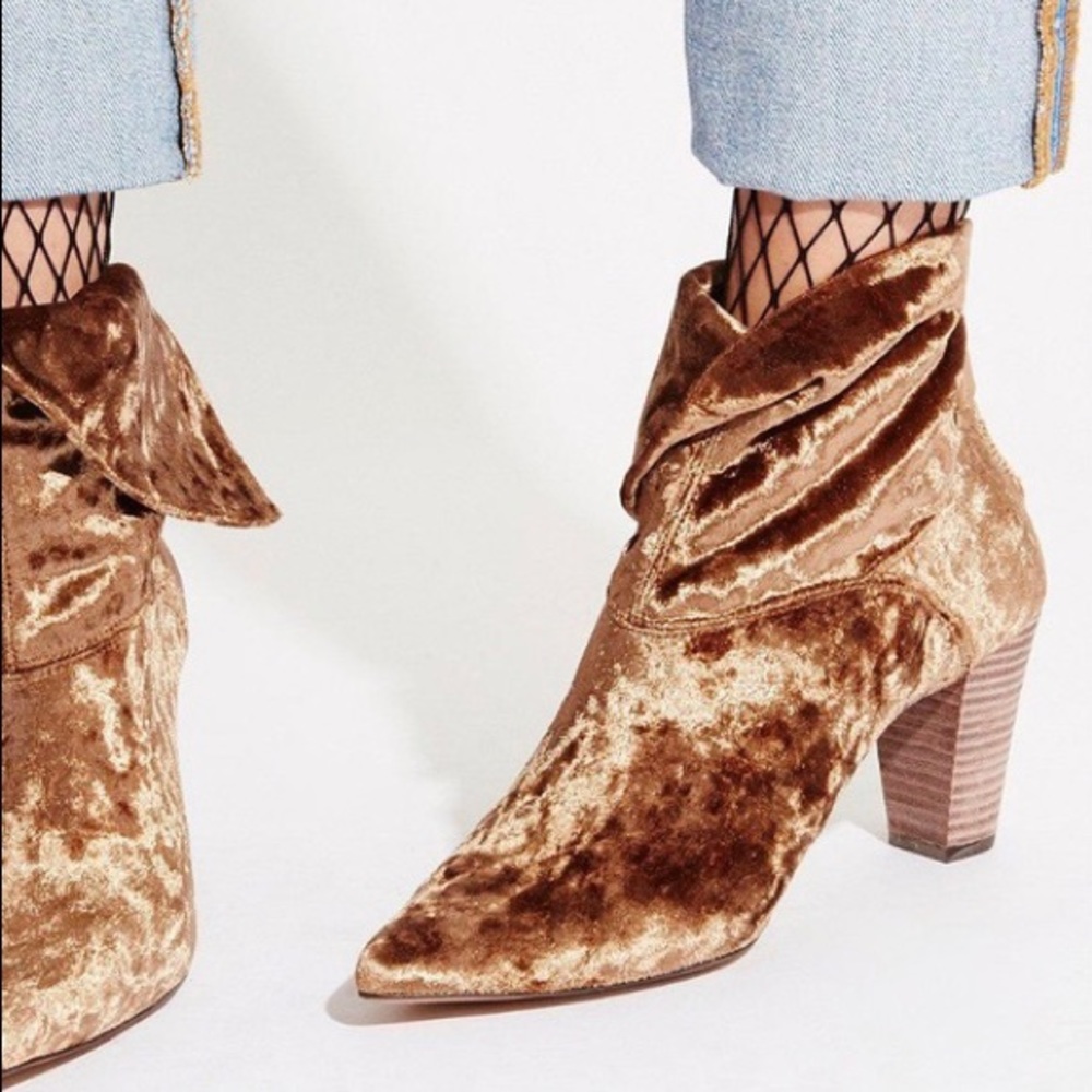 Free People Moonlight Velvet Booties